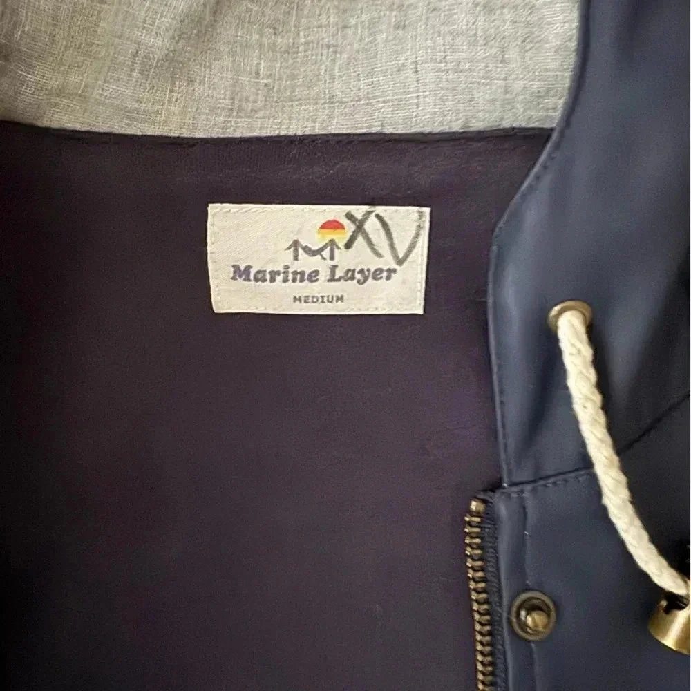 Marine Layer Birdie Rubber Duckie Lined Raincoat Jacket Women’s size medium
